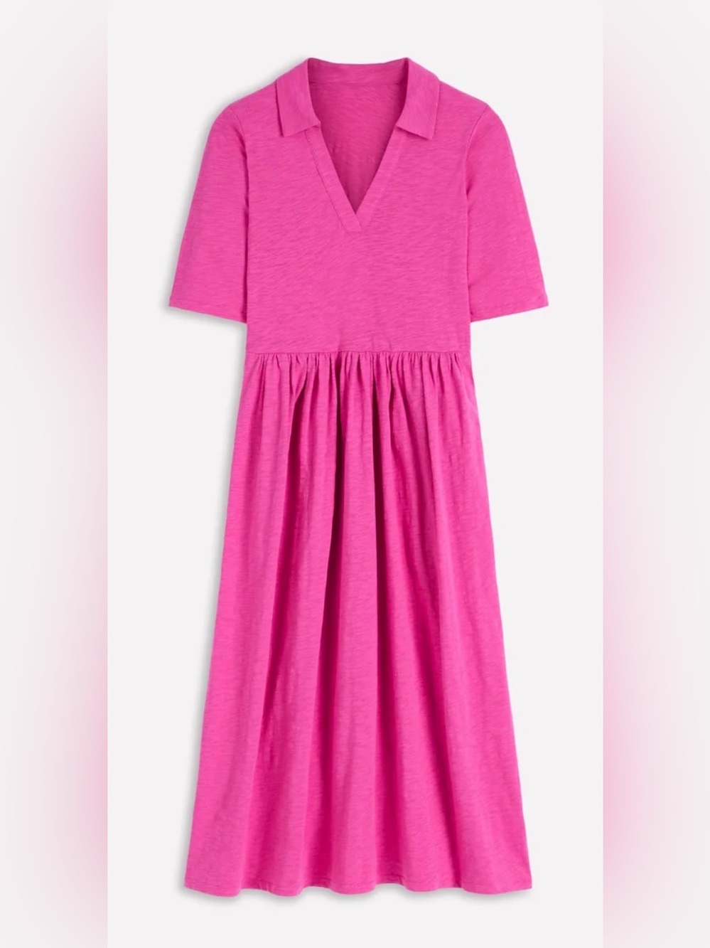 Boden Aria Bright Collared Jersey Dress
